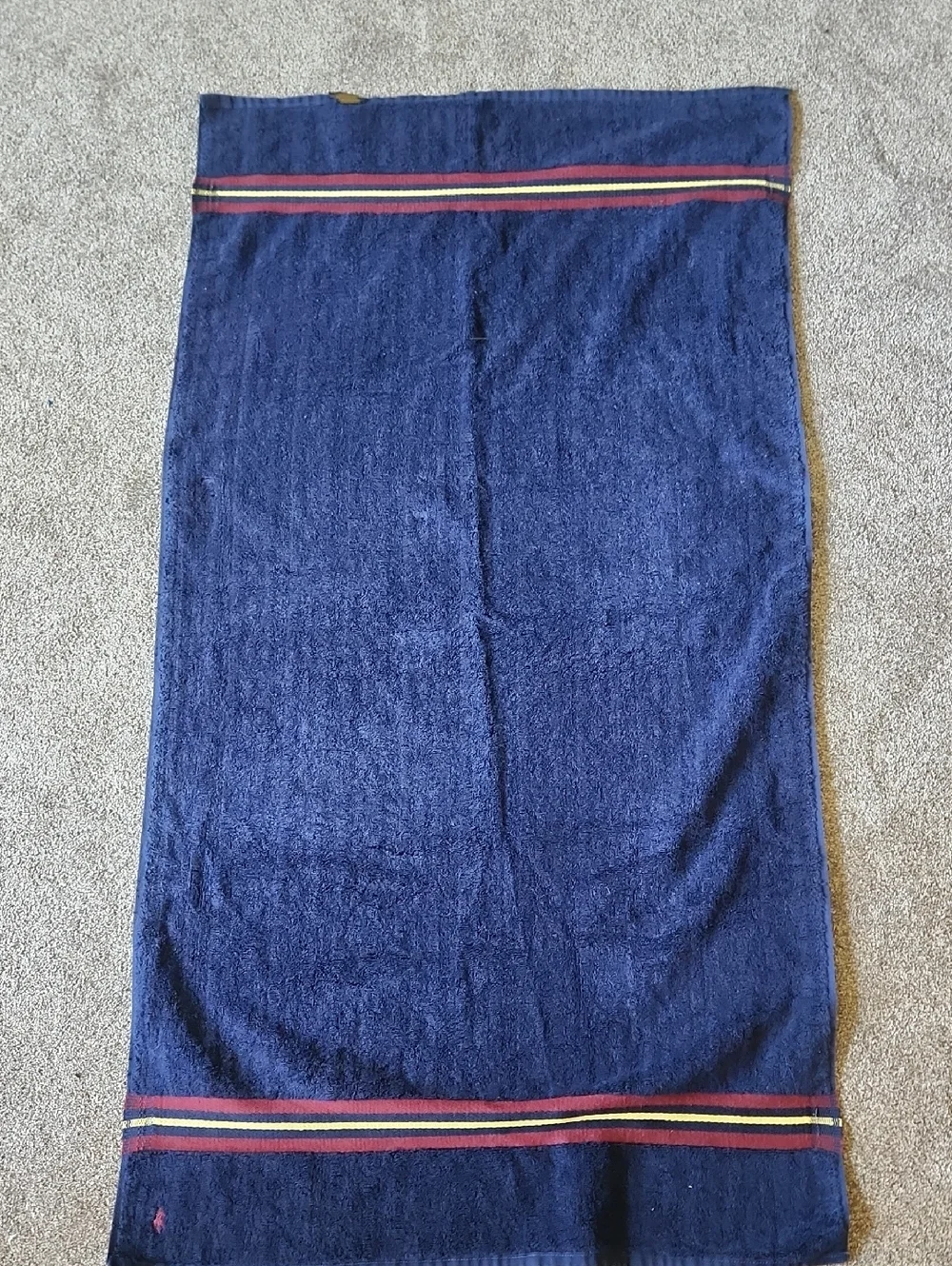 Vintage Ralph Lauren Bath Towel Signature Polo Crest Made in USA 100% Cotton
